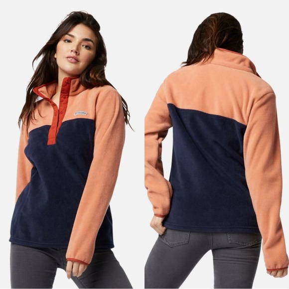 Coulmbia Women's Benton Springs Half Snap Pullover Fleece in Nova Pink Size XL - Picture 1 of 14